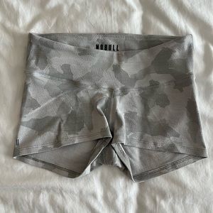 No Bull grey camo spandex shorts